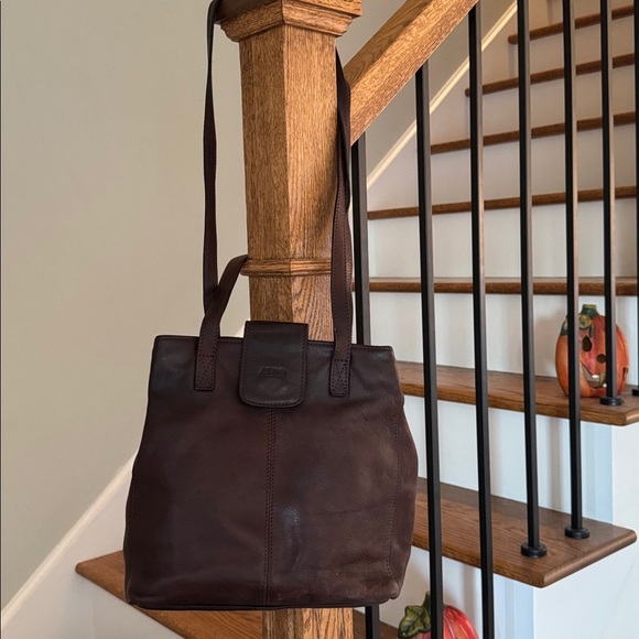 ALDO Collection Vintage Brown Genuine Leather Tote Bag - Picture 9 of 12